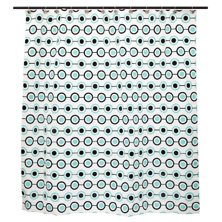 Medium Weight Decorative PEVA Shower Liner, 70 W X 72 H, Dots